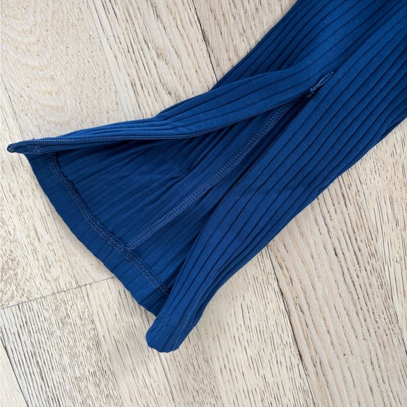 KOTN Navy Blue Ribbed Leggings - Picture 4 of 4